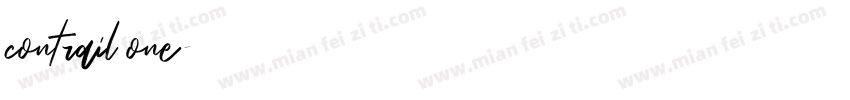 contrail one字体转换